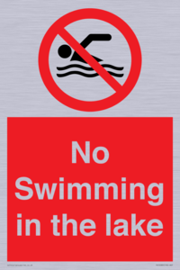 No Swimming in the lake